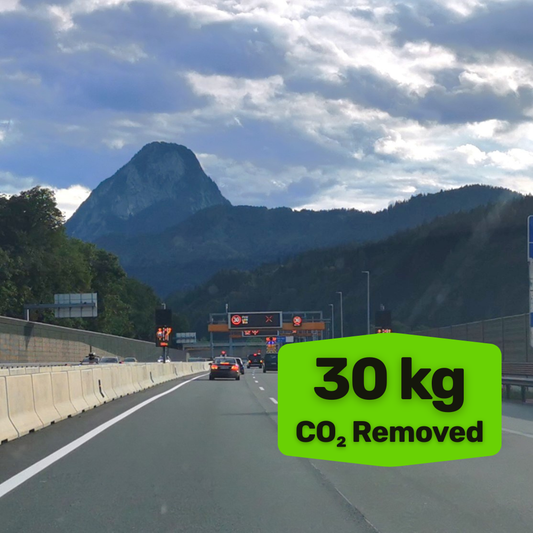 REMOVE DRIVING EMISSIONS - 30 kg of CO₂ per 100 km